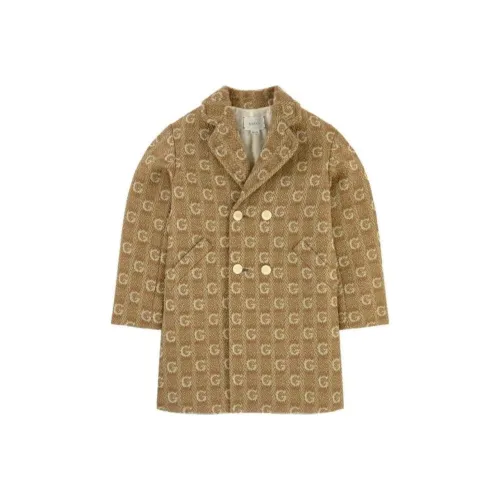 GUCCI Пальто S23 Коричневый Желтый Детский