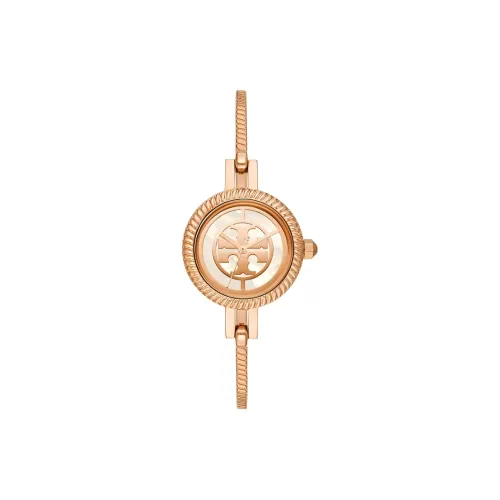 TORY BURCH Женские часы Кварцевый механизм Стальной ремешок 27 мм Белый циферблат