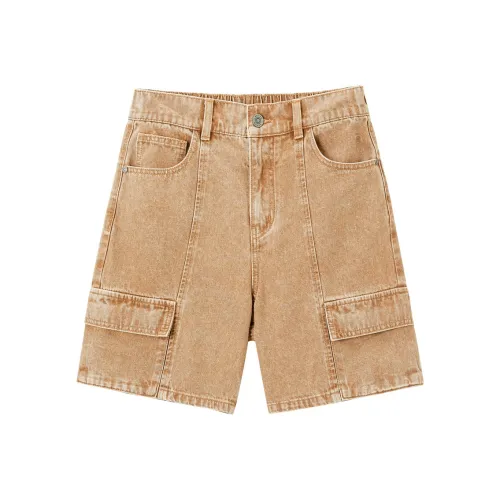 LEDIN Коричневые Женские Джинсовые Шорты
