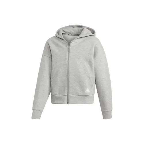 Adidas Свитер Средне-серый Белый Подростки