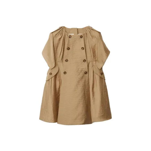 Burberry Бежевые Платья для Детей