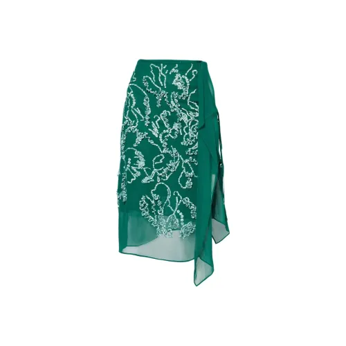 DRIES VAN NOTEN Повседневный Длинный Юбка Женские Зеленый