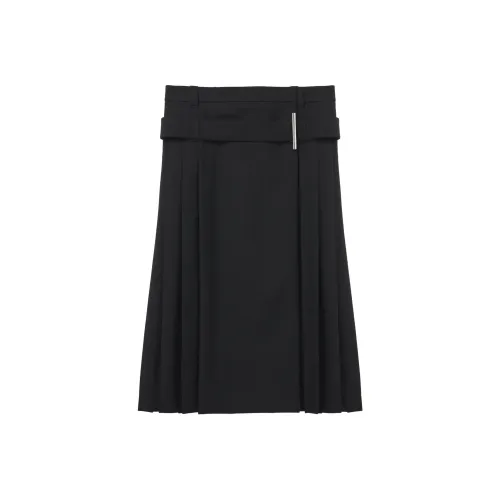 Alexander McQueen FW24 Повседневный Длинный Юбка Женские Черный