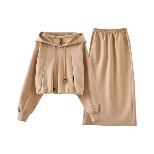 OUNIXUE Комплект с юбкой Женские Хаки