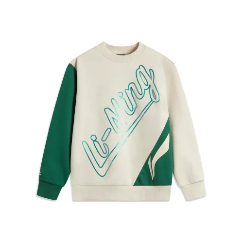 LINING YOUNG Sports Life Collection Дюнный хаки Школьный возраст Толстовки