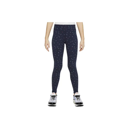 Найк Вязаные Тренировочные Штаны Темно-Синие Детские