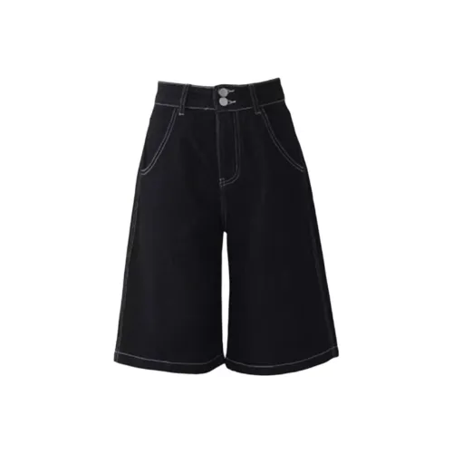 Казахстан Джинсовые шорты Женские Черные