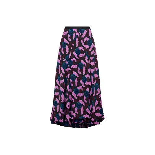 DVF Diane Von Furstenberg FW23 Повседневный Длинный Юбка Женские Ежевика Розовый