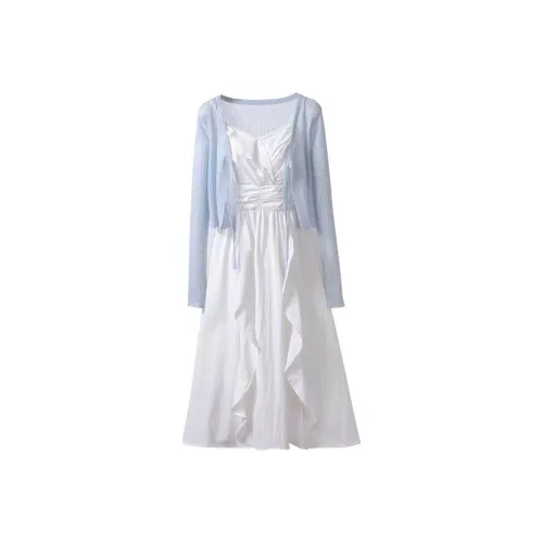 ARIADNAW STUDIO Комплект с юбкой Женские Haze Синий