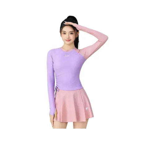 Барби Двухкомпонентный Купальник Женский Розовый Фиолетовый