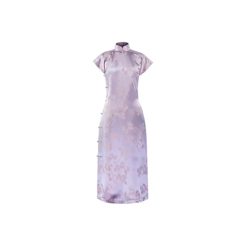 YICHENGFENGXU Чунсам Женский Светло-фиолетовый