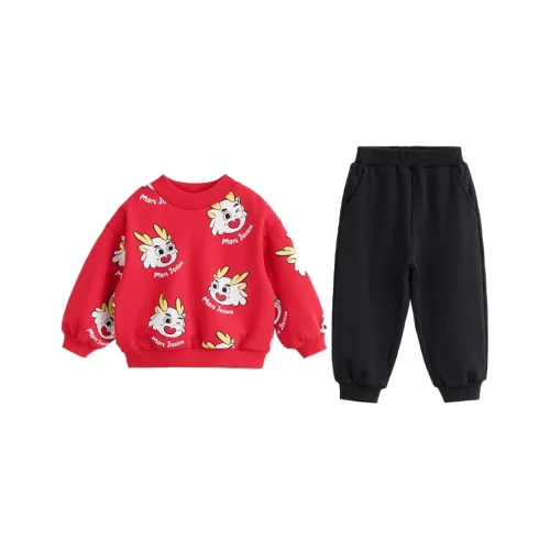 MARC JANIE Повседневная спортивная одежда серия Year of the Dragon красный китайский для детей