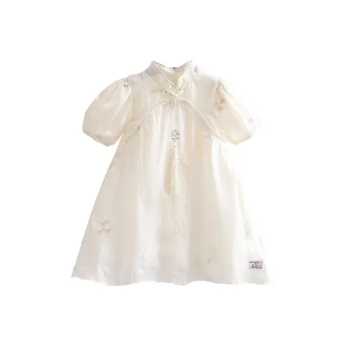 SNOOPY Детское платье белое для детей 3-7 лет