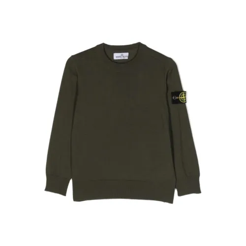 STONE ISLAND Армейский зеленый Kids Свитеры