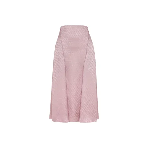 FENDI FW24 Повседневная длинная юбка женская розовая