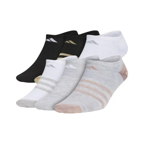 Adidas Розовый + Серый + Белый + Бело-серый + Черный + Золотой + Черный Kids Носки