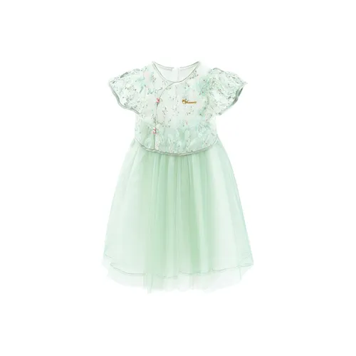 Disney Детское платье зеленого цвета для дошкольников