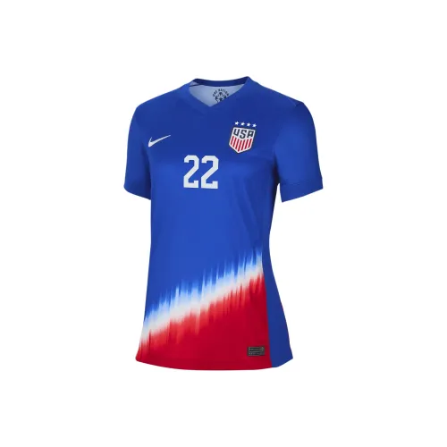 nike Trinity RODMAN USWNT 2024 Stadium Гостевой Футбол Джерси Женские Синий