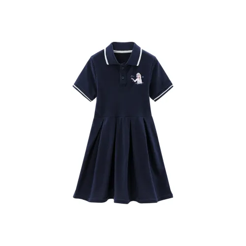 Disney Детское платье темно-синего цвета для детей в возрасте 3-7 лет