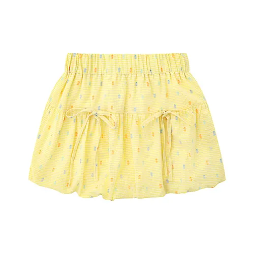 YEARNED Повседневные короткие юбки Женские Желтые