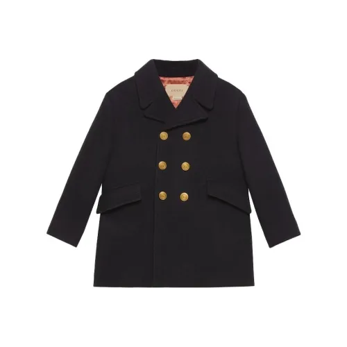 GUCCI Морской синий Kids Шерстяное пальто