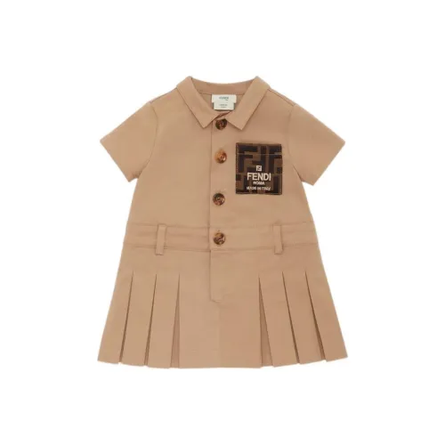 FENDI Платье Детская одежда Платье Бежевый Infant And Toddler