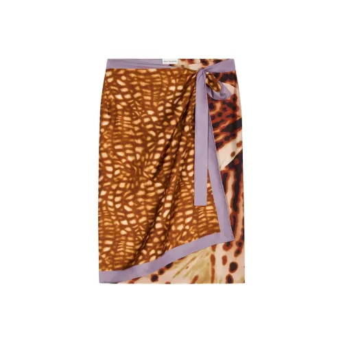 DRIES VAN NOTEN Желтая Женская Повседневная Длинная Юбка
