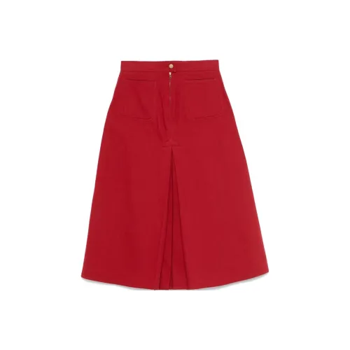 MaxMara Повседневный Длинный Юбка Женские Алый