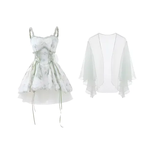 MO VOICE Комплект с юбкой Женские Зеленый