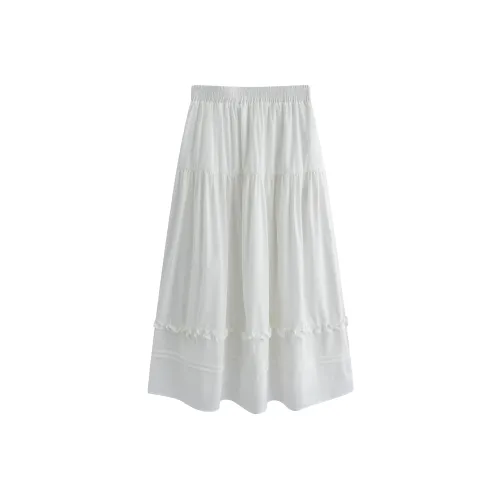 Delight In You Повседневная Длинная Юбка Женская Белая