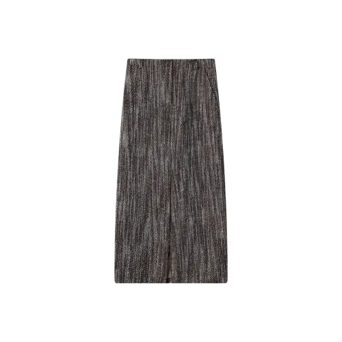 THE SEA LIFE Повседневный Длинный Юбка Женские Темный Бабочка Коричневый