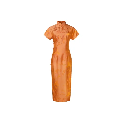 Одежда Cut By Time Чонсам Женская Апельсин