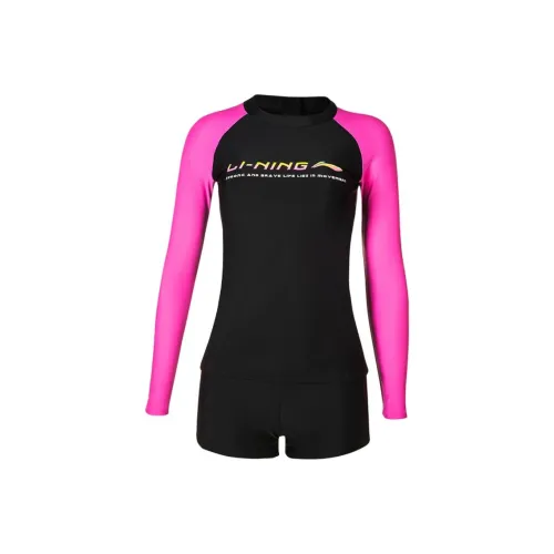 Двухкомпонентный купальник для женщин черный розовый красный