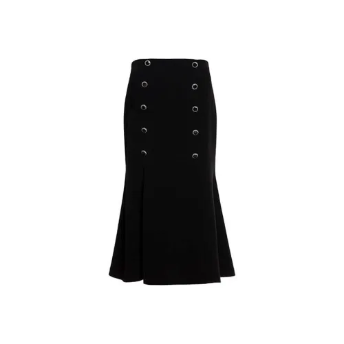 BESIONIA SS22 Повседневный Длинный Юбка Женские Черный