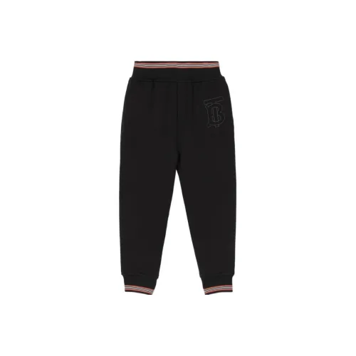 Детские Burberry Вязаные Спортивные Штаны FW22 Черные