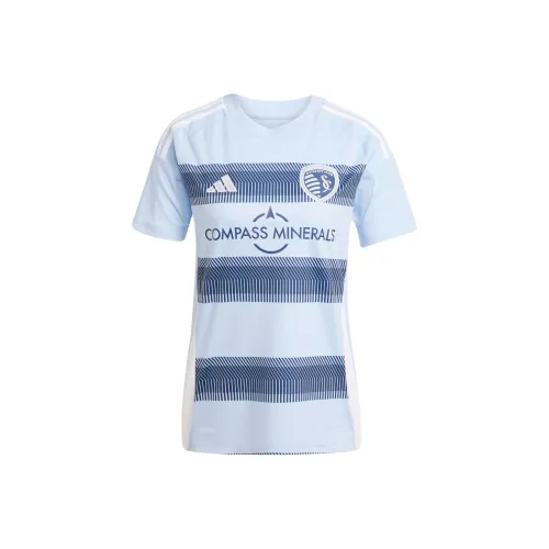 Adidas Футбол Джерси Женские Светящийся Синий