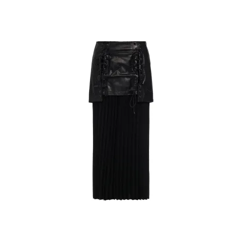 Yohji Yamamoto Черные Женские Повседневные Длинные Юбки