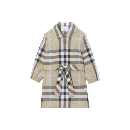 Burberry Малыш Платье Бежево-желтый Малыш