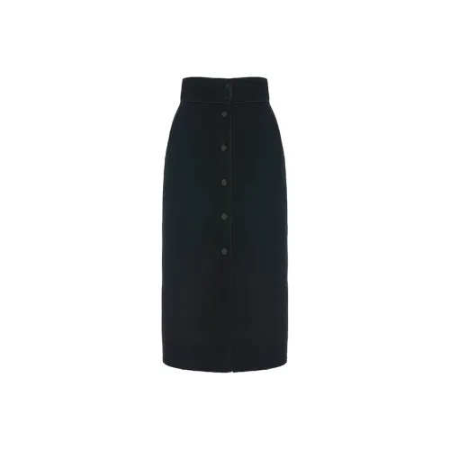 BESIONIA FW23 Повседневный Длинный Юбка Женские Черный