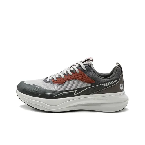 QIAODAN Slip-resistant Abrasion-resistant Low Top Casual Running Shoes Men's Gray QIAODAN Противоскользящий Устойчивый к износу Низкий Топ Повседневные Беговые Кроссовки Мужские Серый