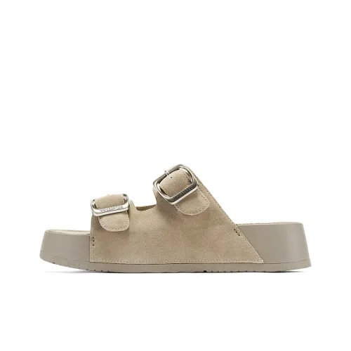 GG CC Slip-перчатки Устойчивые Платформа Тапочки Женские