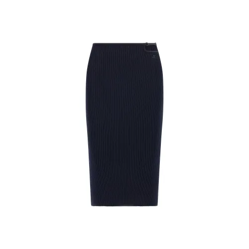 COURREGES Повседневный Длинный Юбка Женская Морской Синий