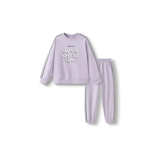 Balabala Повседневная Спортивная Одежда Розовый Фиолетовый Детский