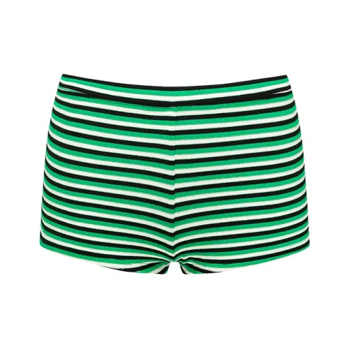 YUKARI SWIM Плавки Женские Черный Зеленый Белый Полосы