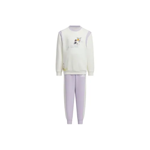 Adidas Повседневная спортивная одежда Нефритовый белый Светло-фиолетовый для детей 3-7 лет