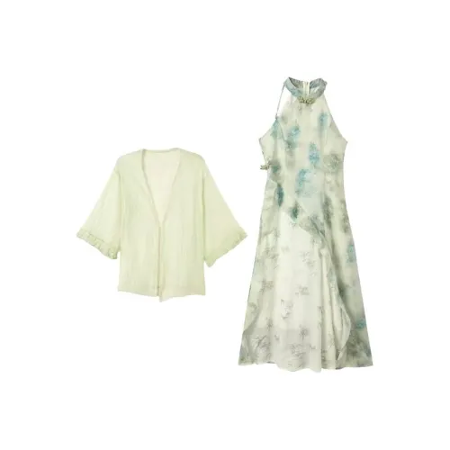 HUINIAN Юбка Комплект Женский Светло-Зеленый