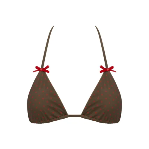 WITH JEAN SS25 Juni Бикини Топ Бикини Женские Коричневый