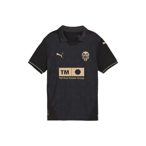 PUMA VALENCIA CF 23 24 SS24 Поло Черно-желтый Подростки