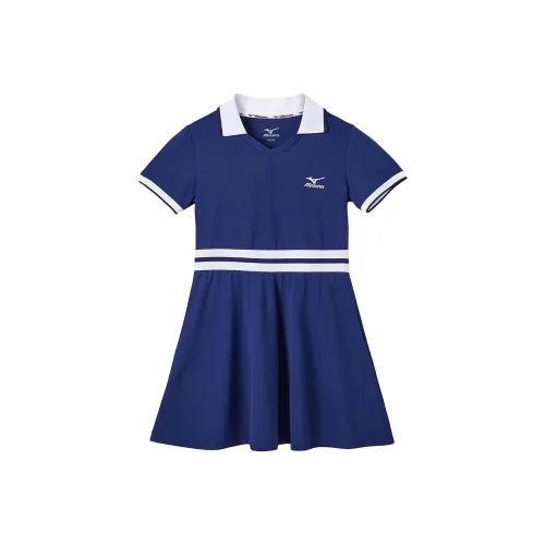 Mizuno Letter Moderate Children's Dress Summer Teenagers Royal Blue Mizuno Буква Умеренный Детское Платье Лето Подростки Королевский Синий