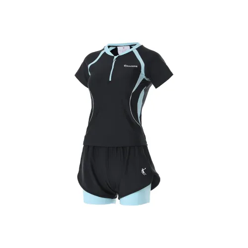 QIAODAN Двухкомпонентный купальник женский детский синий